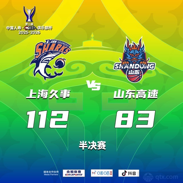 上海男篮112-83大胜山东男篮