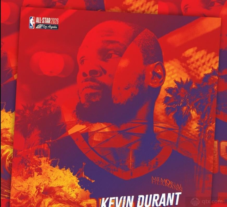 火箭公布杜兰特全明星海报